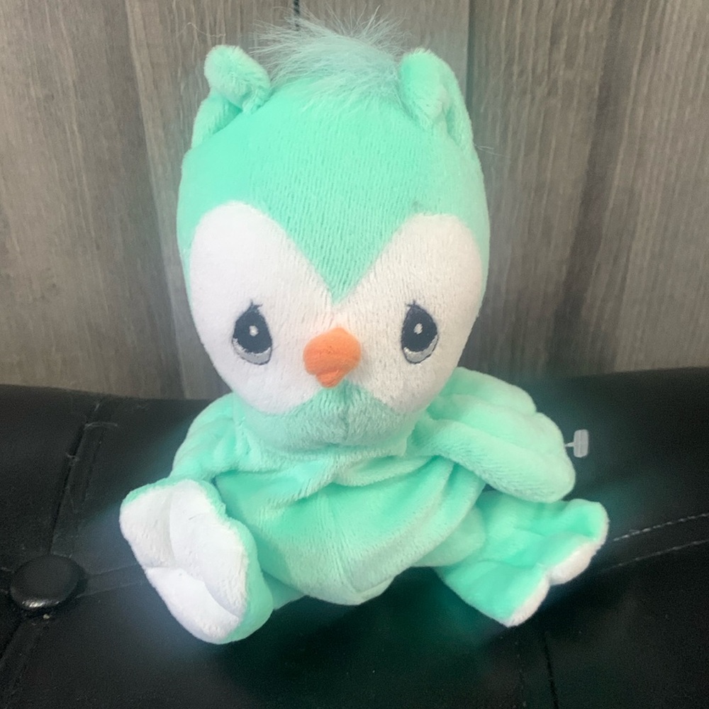 Precious Moments Tender Tails Baby Pastel Green Owl Plush Beanie With Tag